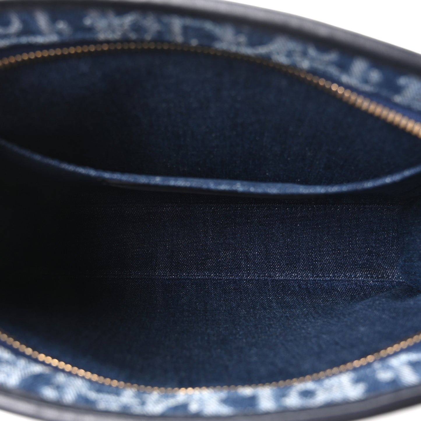 Denim Jacquard Oblique 30 Montaigne Dea Pouch  Blue