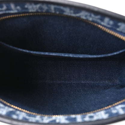 Christian Dior Denim Jacquard Oblique 30 Montaigne Dea Pouch  Blue 5 of 10