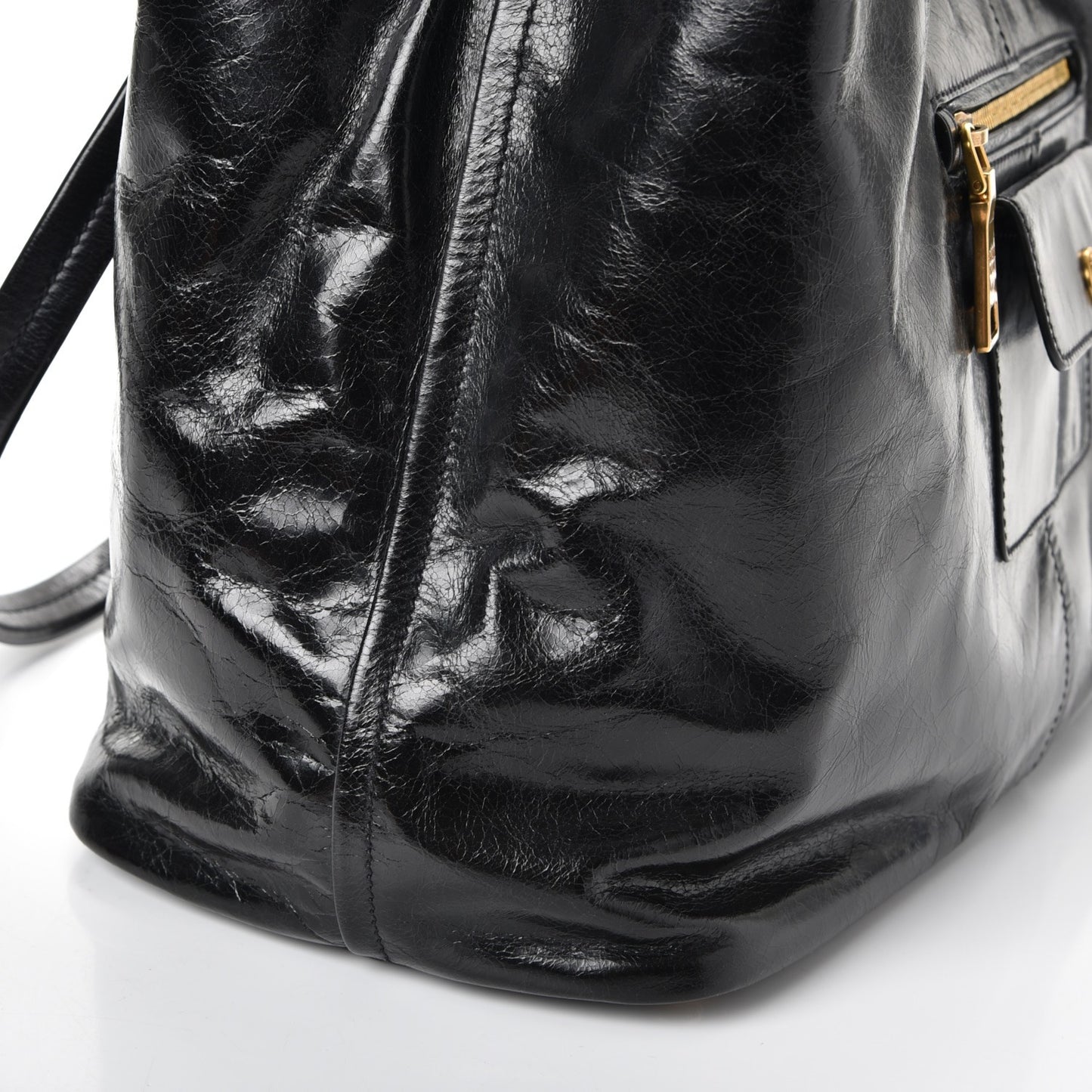 Vitello Shine Tote Nero Black