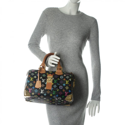 Louis Vuitton Monogram Multicolor Speedy 30 Black 2 of 8
