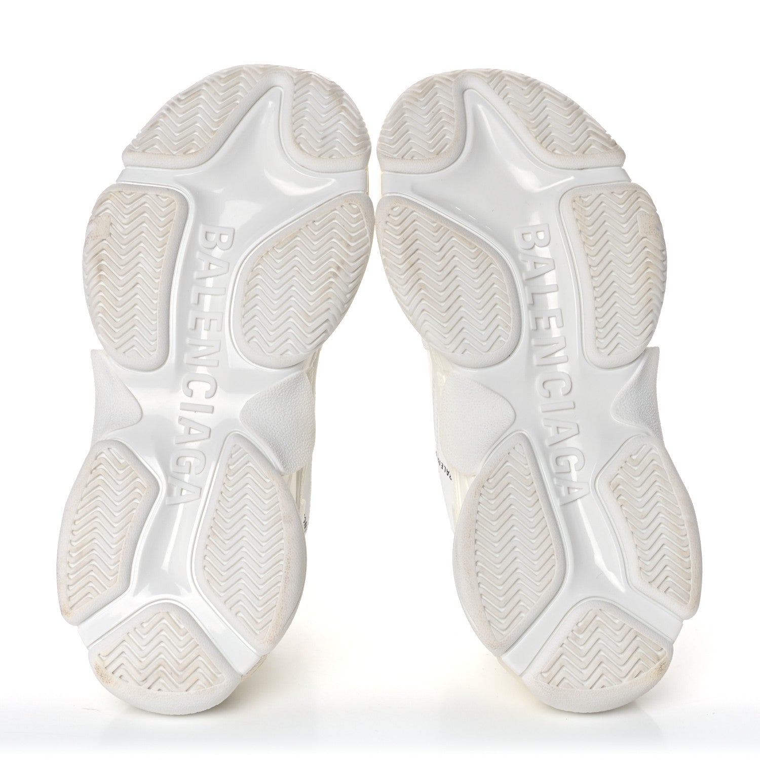 Balenciaga Technical Fabric Allover Logo Mens Triple S Sneakers 39 White Black 5 of 7