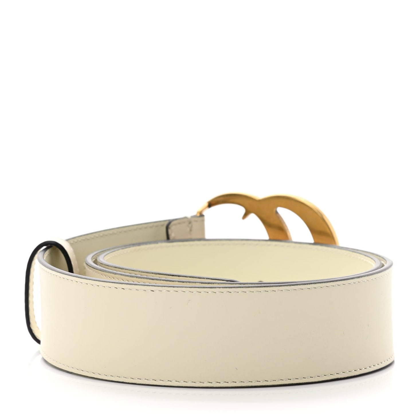 Calfskin Double G 40mm Belt 85 34 Mystic White