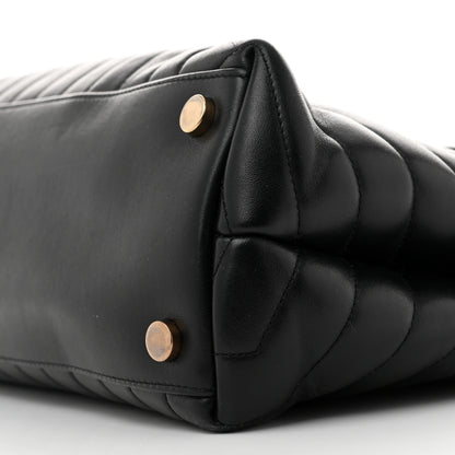 Saint Laurent Calfskin Y Quilted Monogram Large Loulou Chain Satchel Black 11 of 13