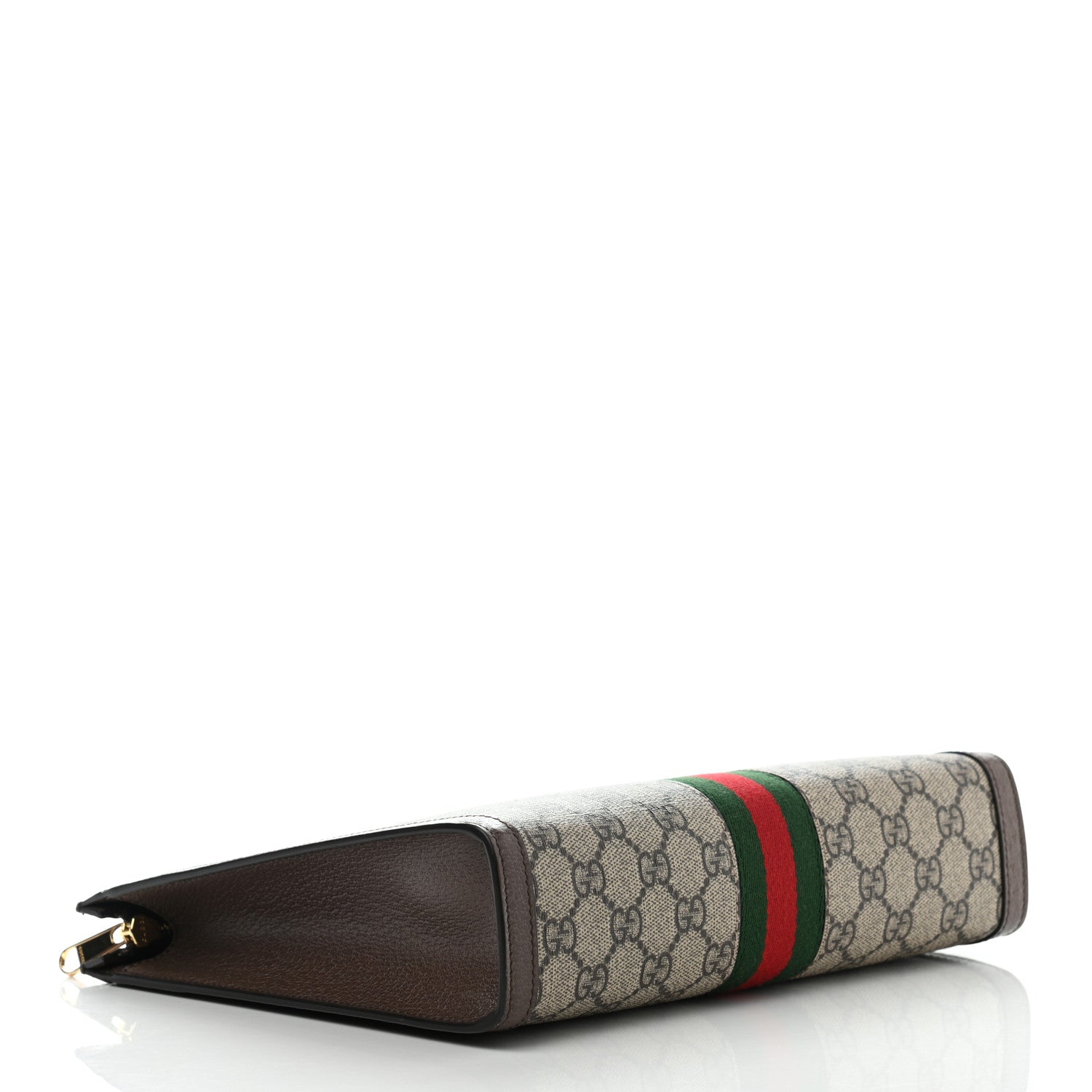 Gucci GG Supreme Monogram Web Ophidia Pouch Brown 4 of 9