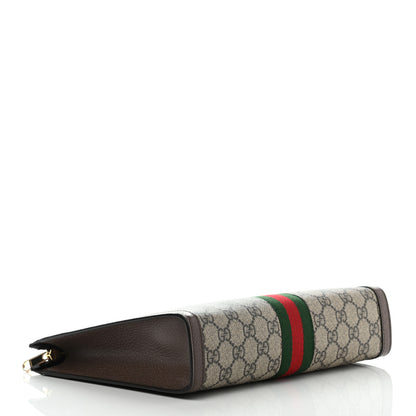 Gucci GG Supreme Monogram Web Ophidia Pouch Brown 4 of 9