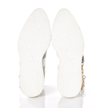 Louis Vuitton Calfskin Suede Mens Creeper Ankle Boots 9 White 6 of 10
