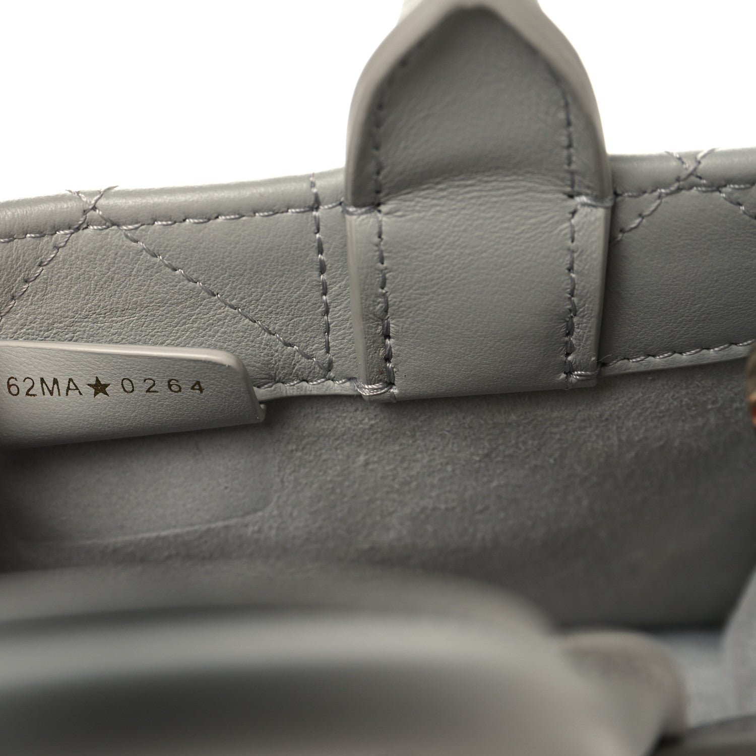 Christian Dior Calfskin Macrocannage Mini Book Tote Grey 7 of 10