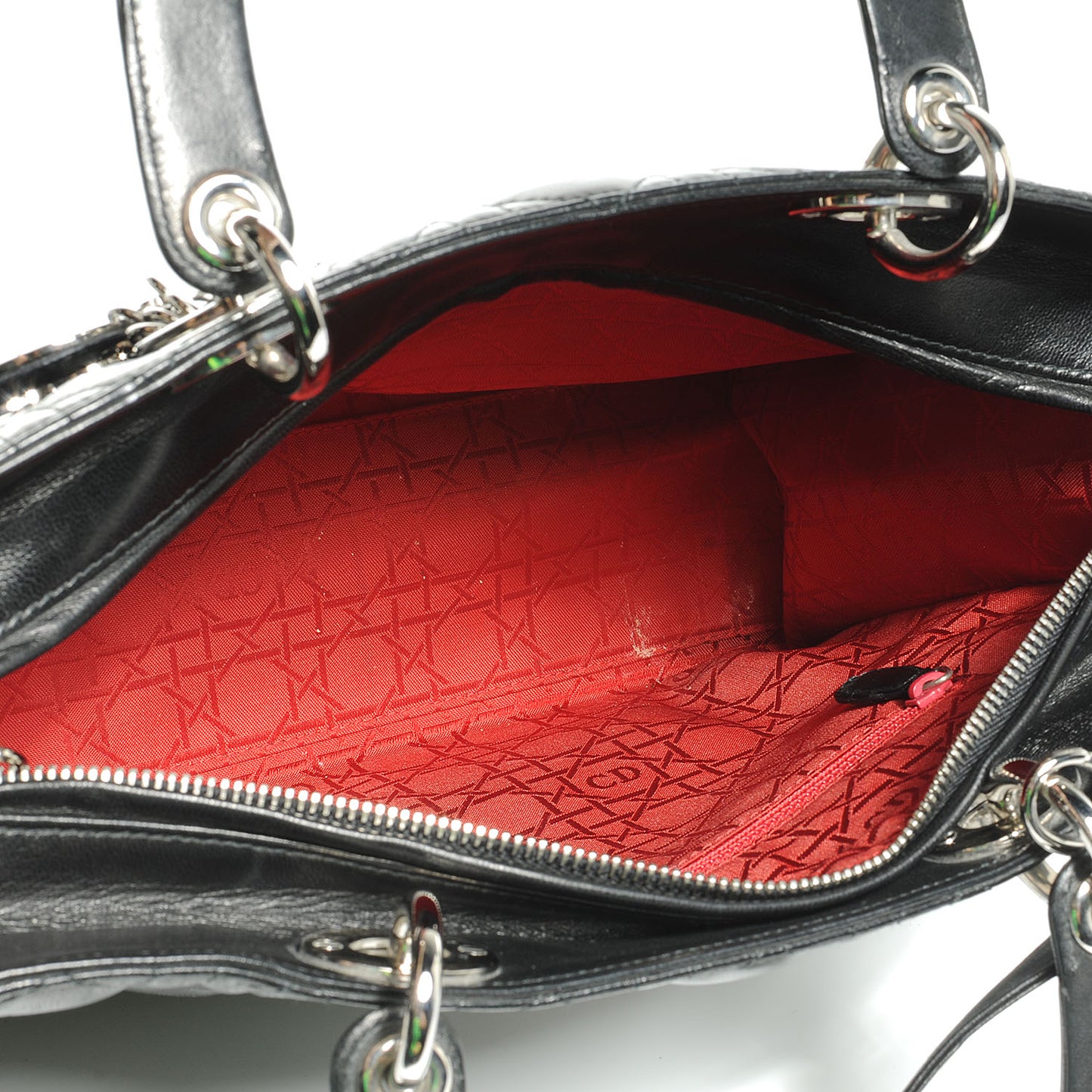 Lambskin Cannage Large Lady Dior Black