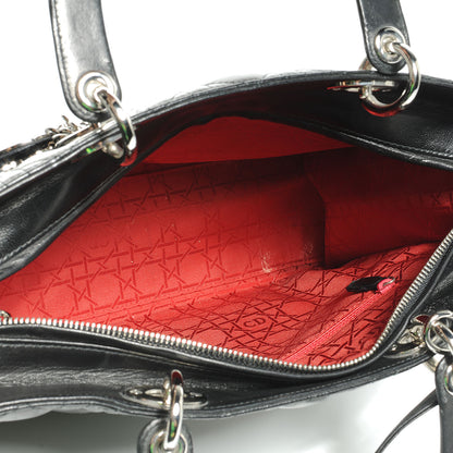 Christian Dior Lambskin Cannage Large Lady Dior Black 5 of 7