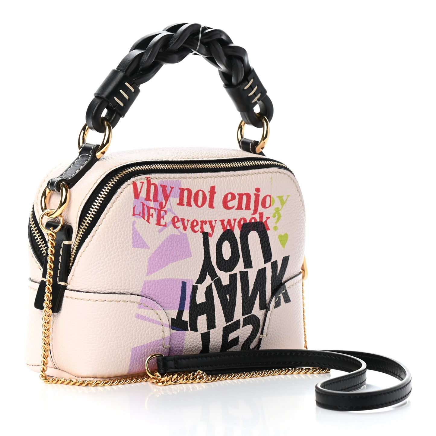 Corita Kent Print Grained Calfskin Mini Daria Bag