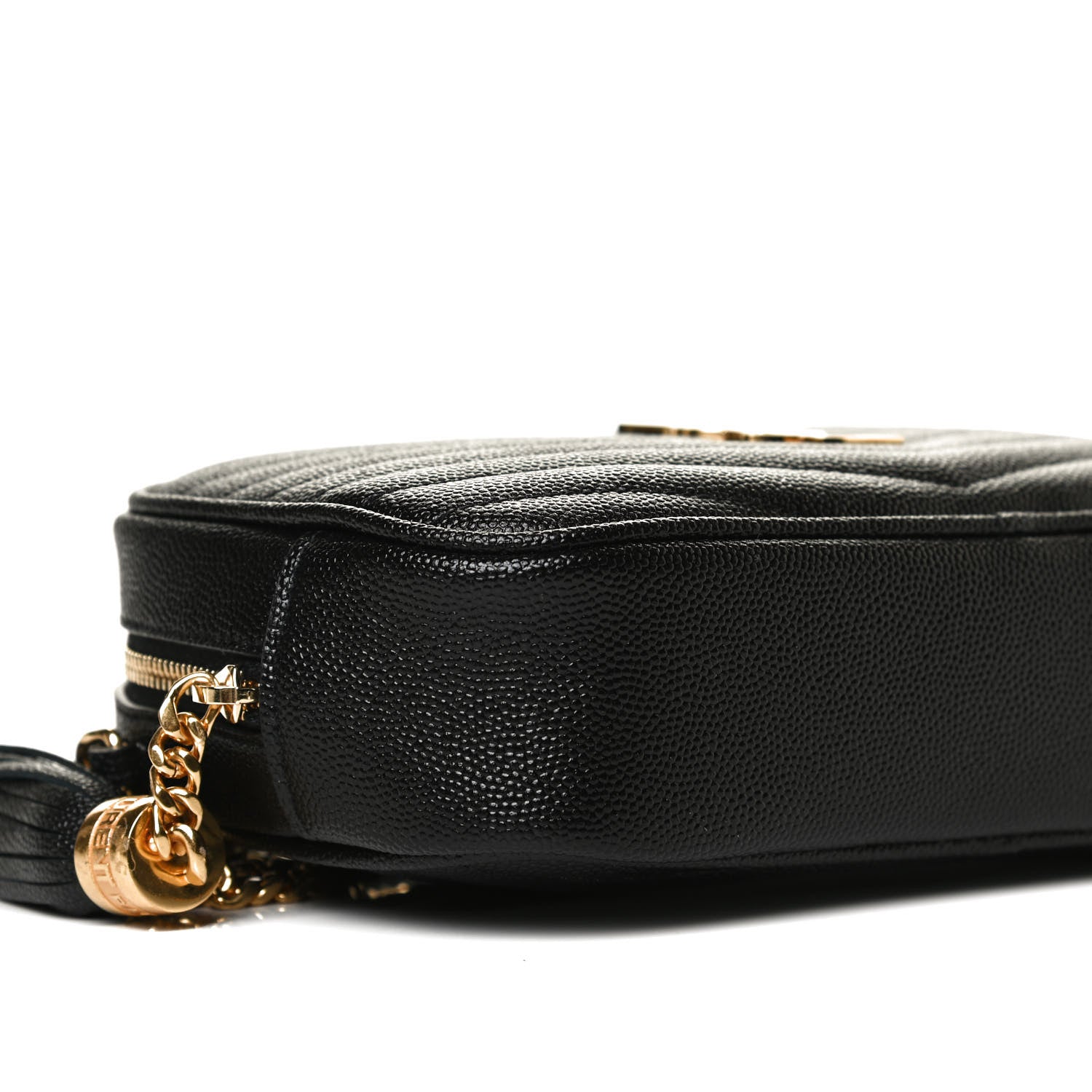 Saint Laurent Grain De Poudre Matelasse Monogram Mini Lou Camera Bag Black 8 of 10