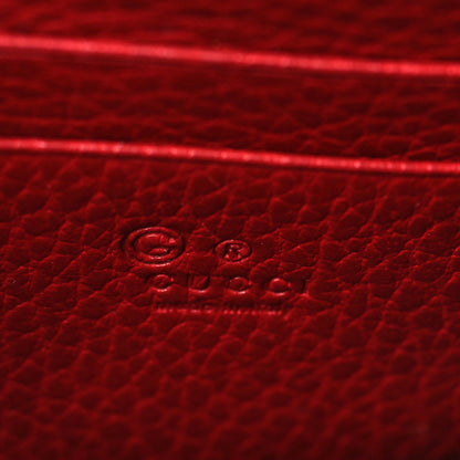 Gucci Dollar Calfskin Interlocking G Chain Wallet Red 6 of 8