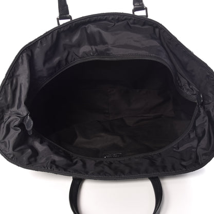 Chanel Nylon Quilted Calfskin Large CC Tote Bag Black 5 of 14