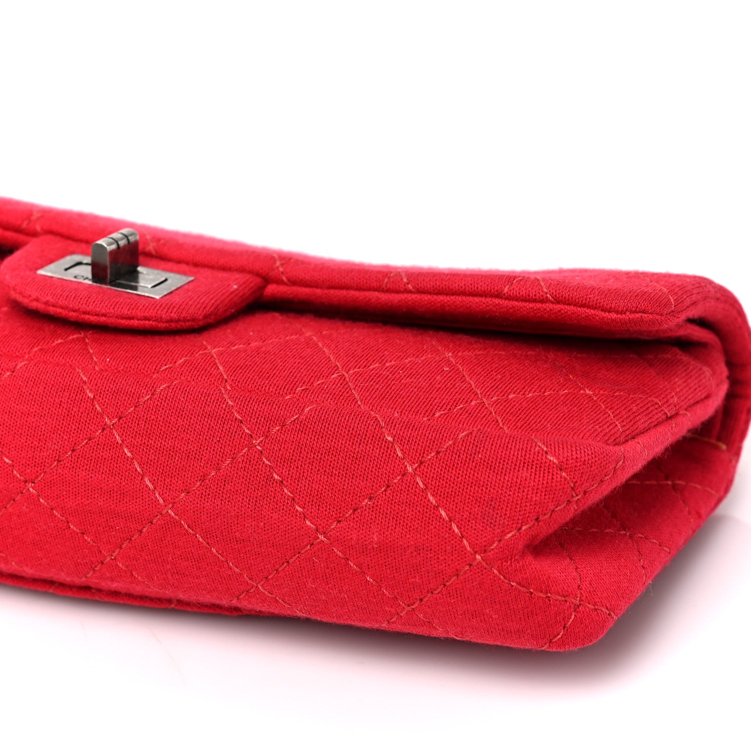 Chanel Jersey Quilted 2.55 Reissue East West Flap Red 9 of 9