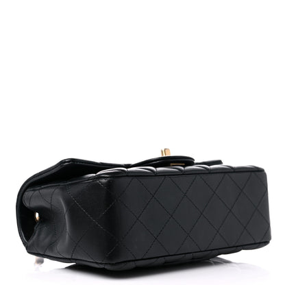 Chanel Lambskin Quilted Mini Rectangular Flap Black 4 of 10