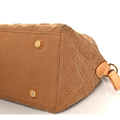 Louis Vuitton Denim Monogram Stone Speedy Bandouliere 35 Caramel 9 of 10