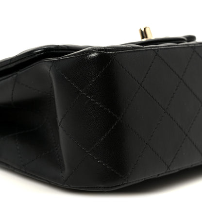 Chanel Lambskin Quilted Mini Square Flap Black 9 of 11