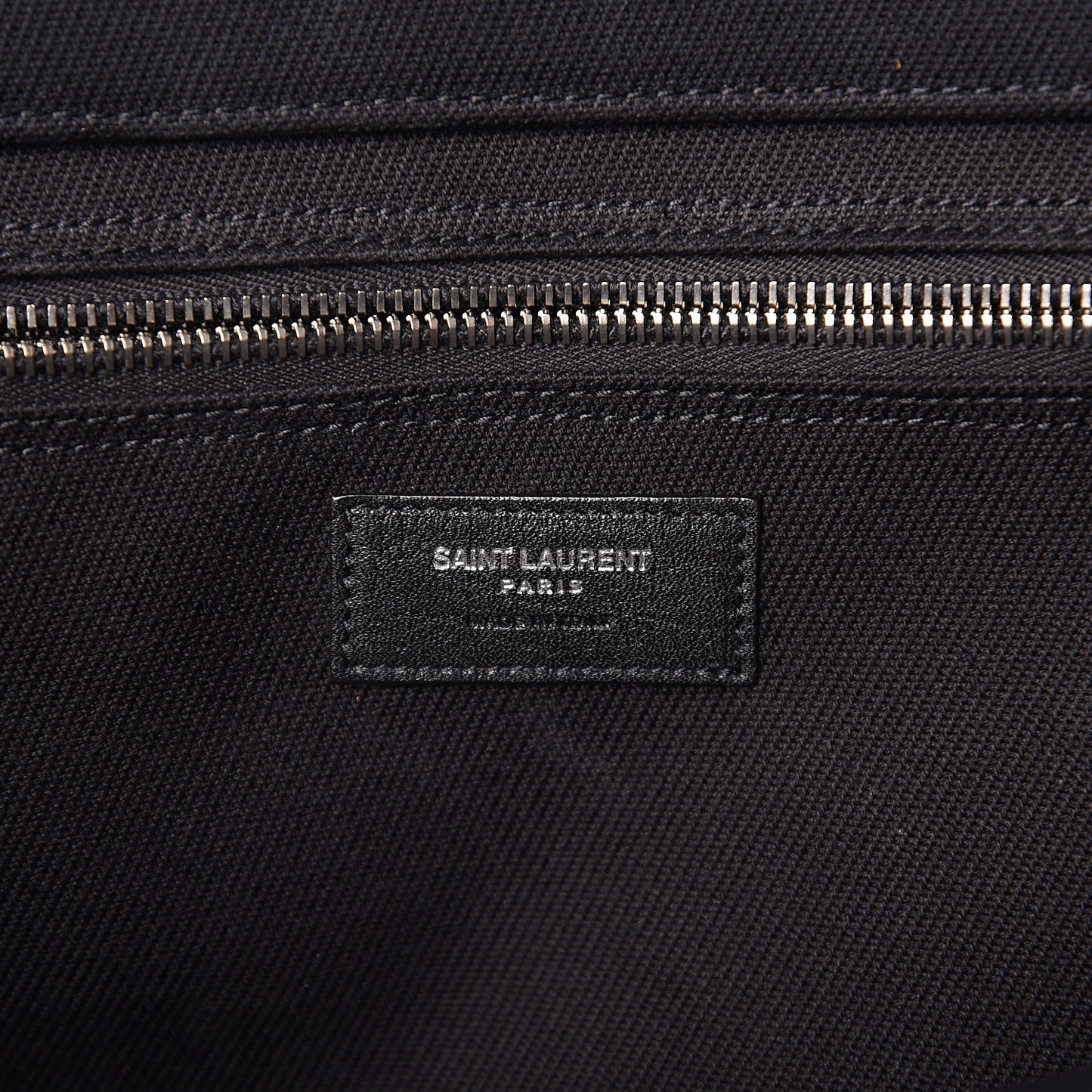 Linen Calfskin Rive Gauche Tote Black