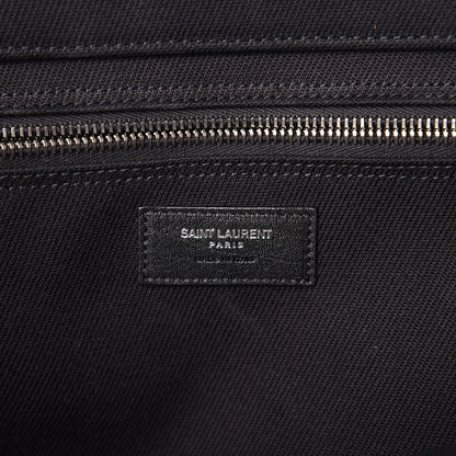 Saint Laurent Linen Calfskin Rive Gauche Tote Black 5 of 8