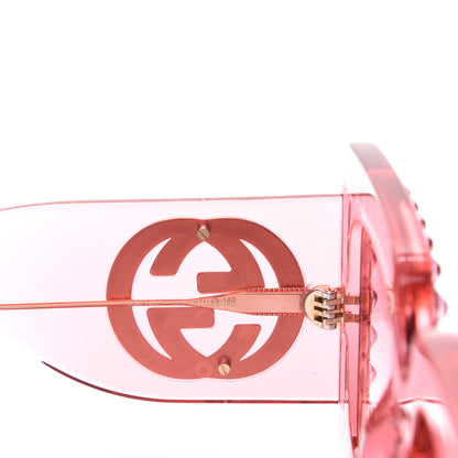 Gucci Acetate Crystal Oversize Sunglasses GG0148S Pink 5 of 8