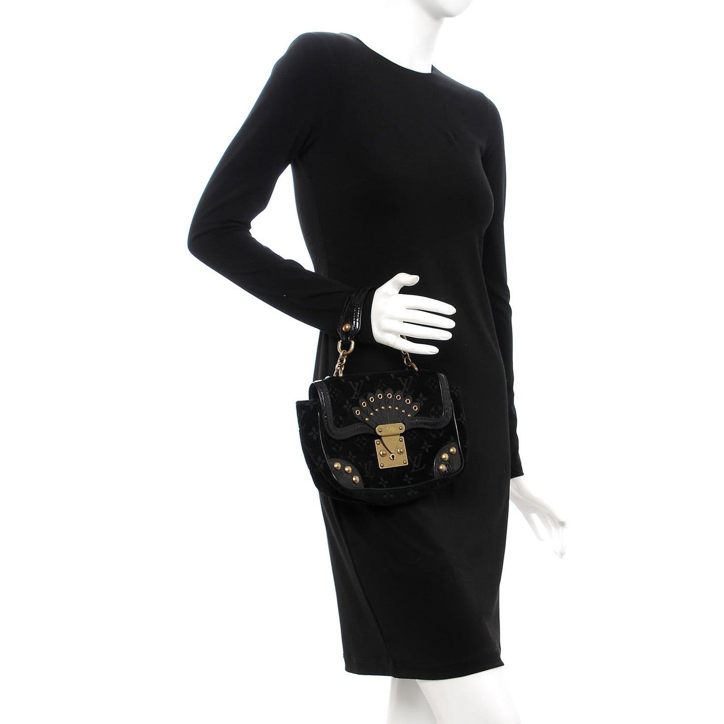 Monogram Velours Alligator Irvine Black