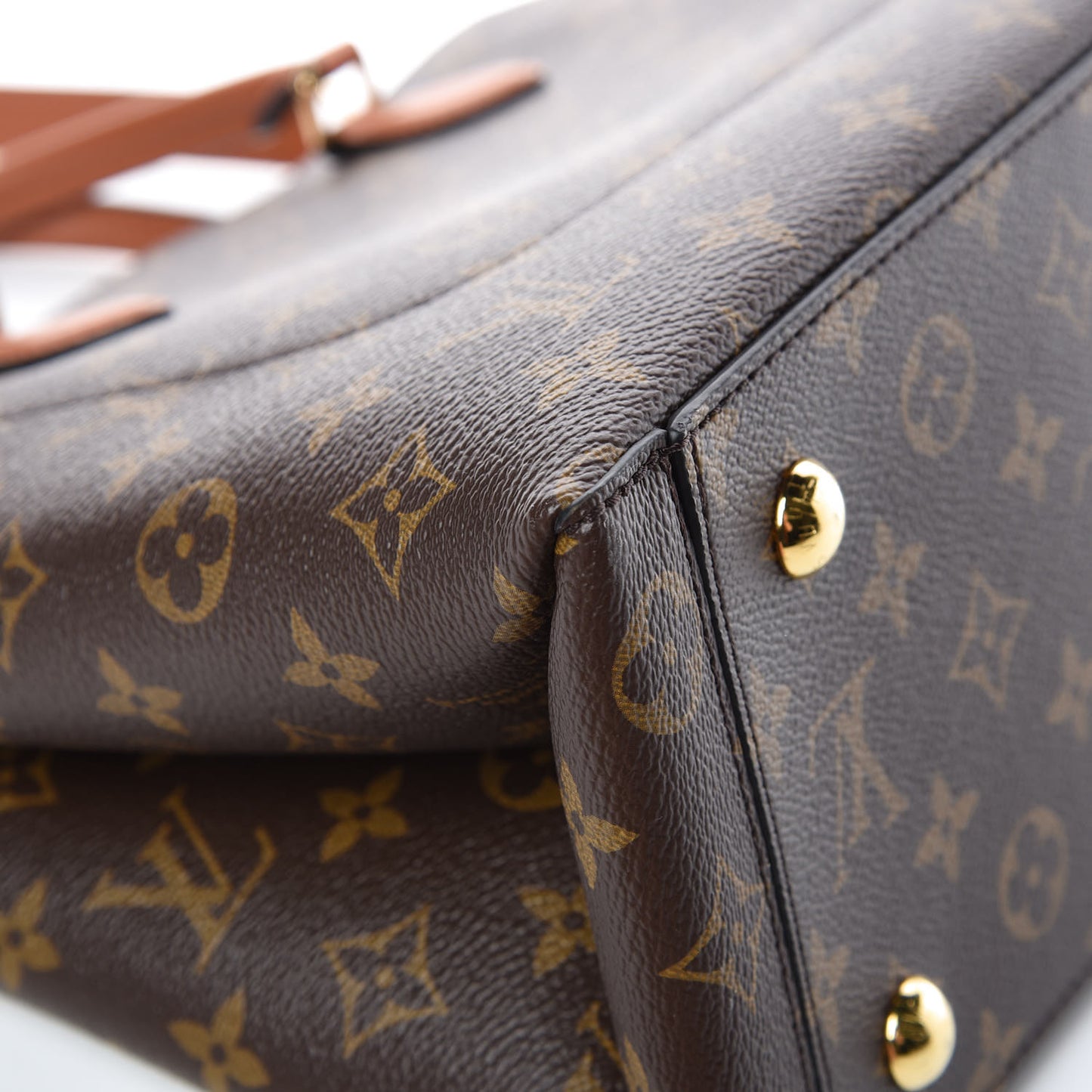 Monogram Flower Tote Caramel