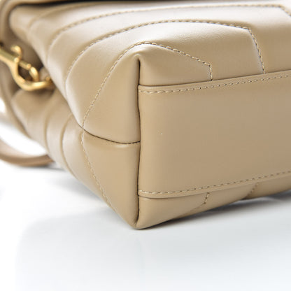 Saint Laurent Calfskin Y Quilted Monogram Toy Loulou Crossbody Bag Latte 9 of 11