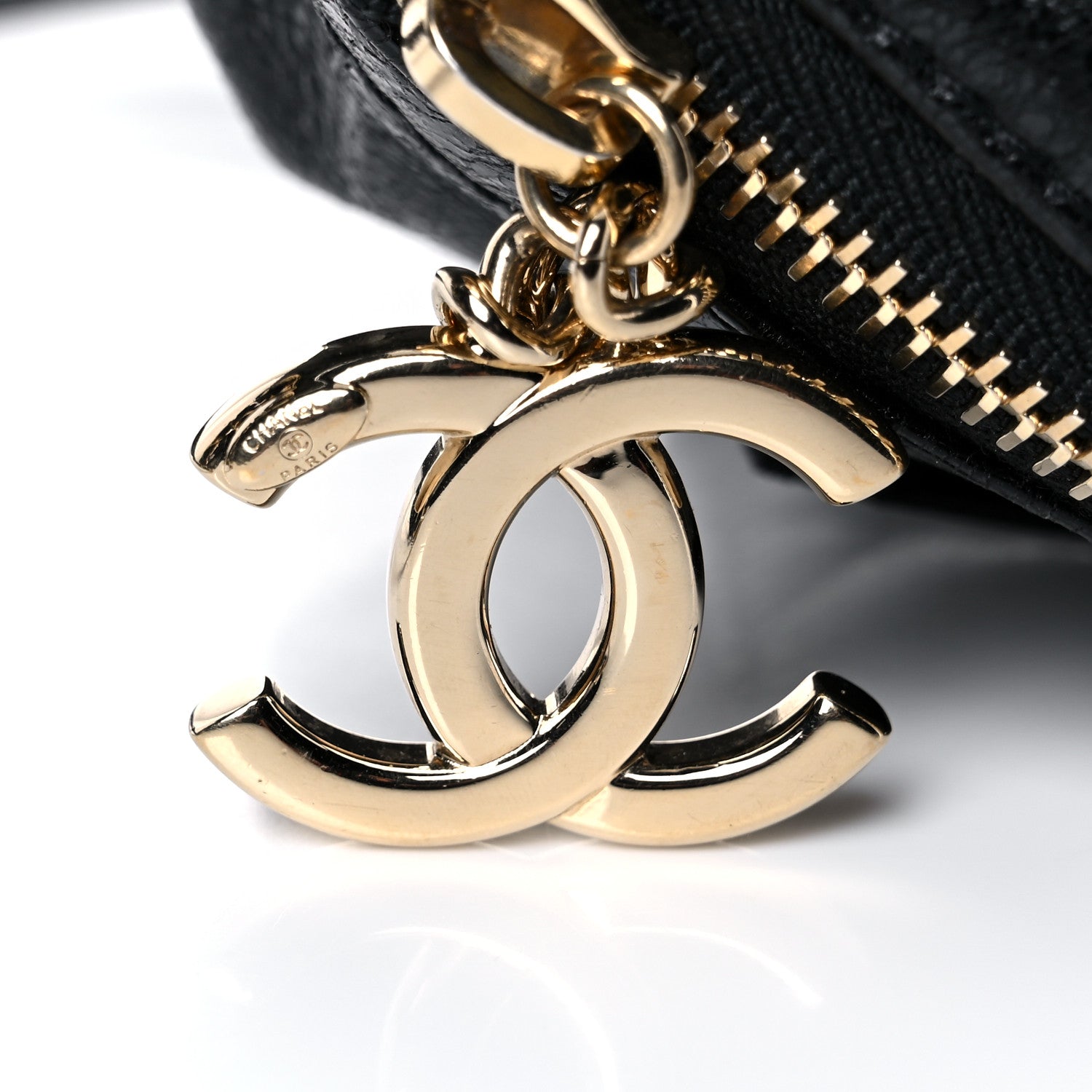 Chanel Crumpled Glazed Lambskin Quilted Waist Bag Fanny Pack Black 17 of 17