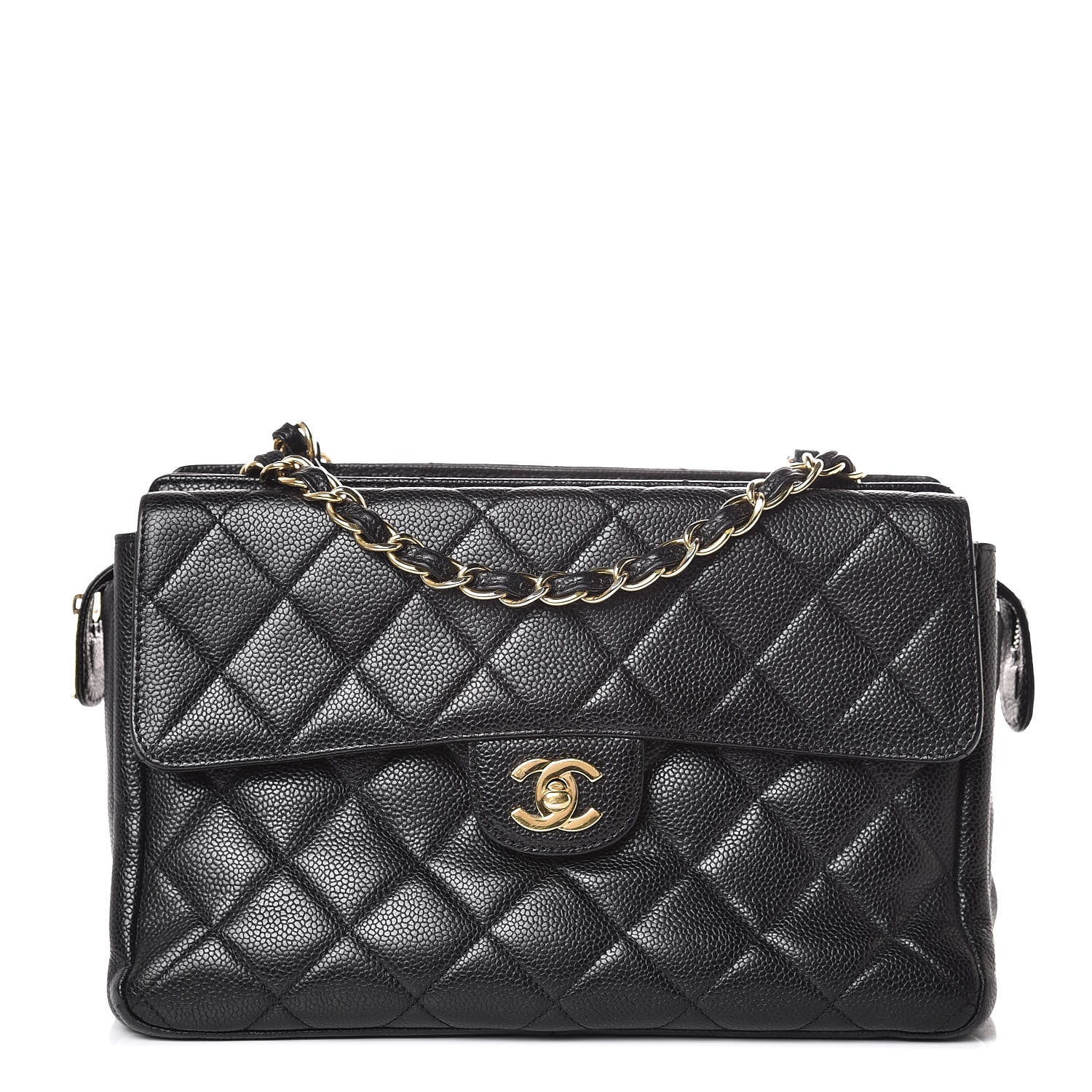 Chanel Caviar Quilted Flap Shoulder Bag Black 1 of 15