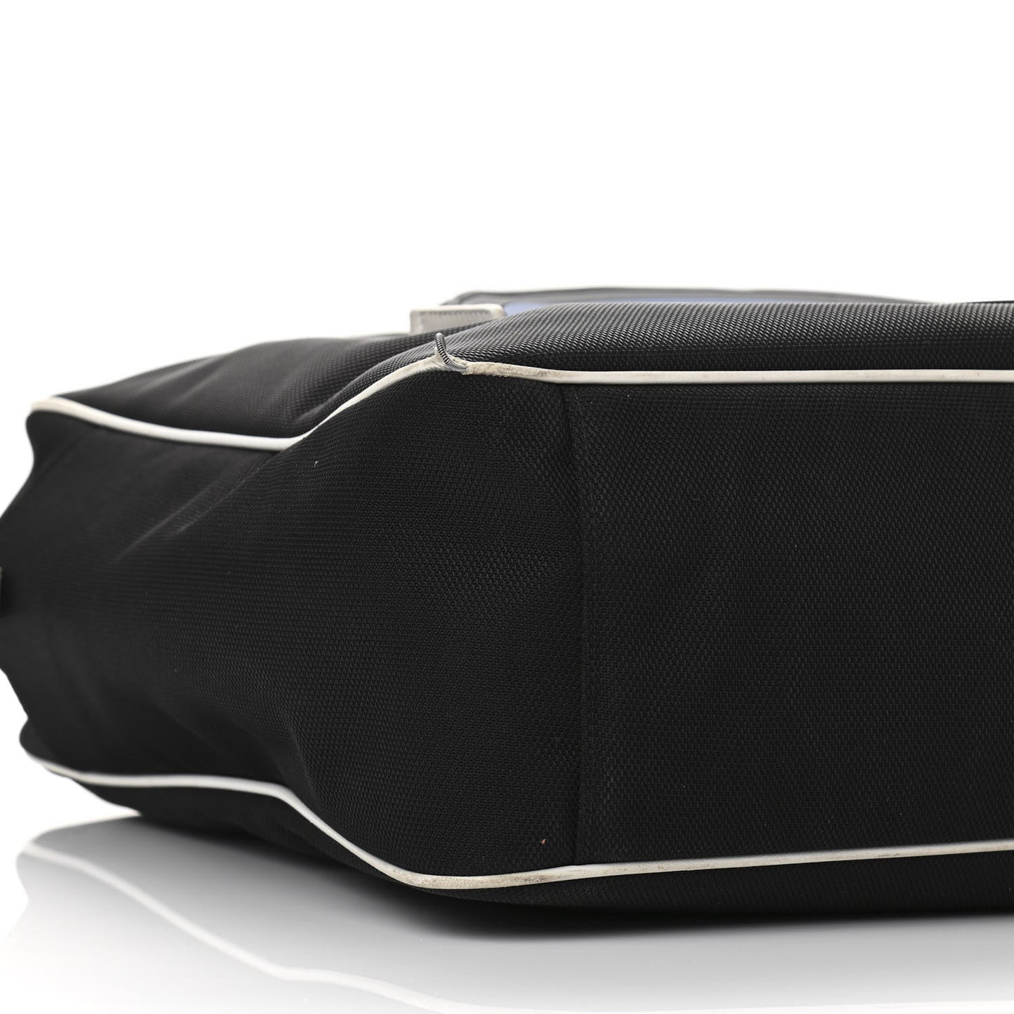 Canvas Rubber Airlines Large Zip Shopping Tote Black White Red