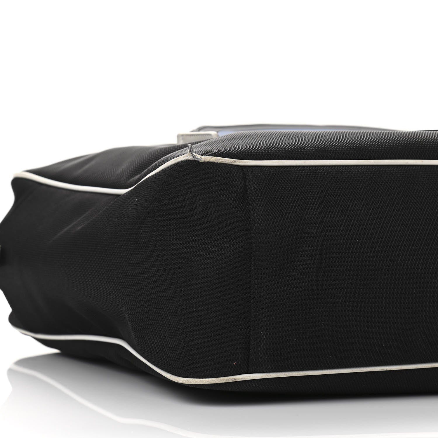 Chanel Canvas Rubber Airlines Large Zip Shopping Tote Black White Red 9 of 14