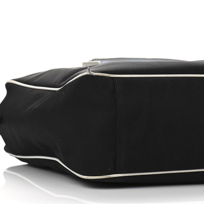 Chanel Canvas Rubber Airlines Large Zip Shopping Tote Black White Red 9 of 14