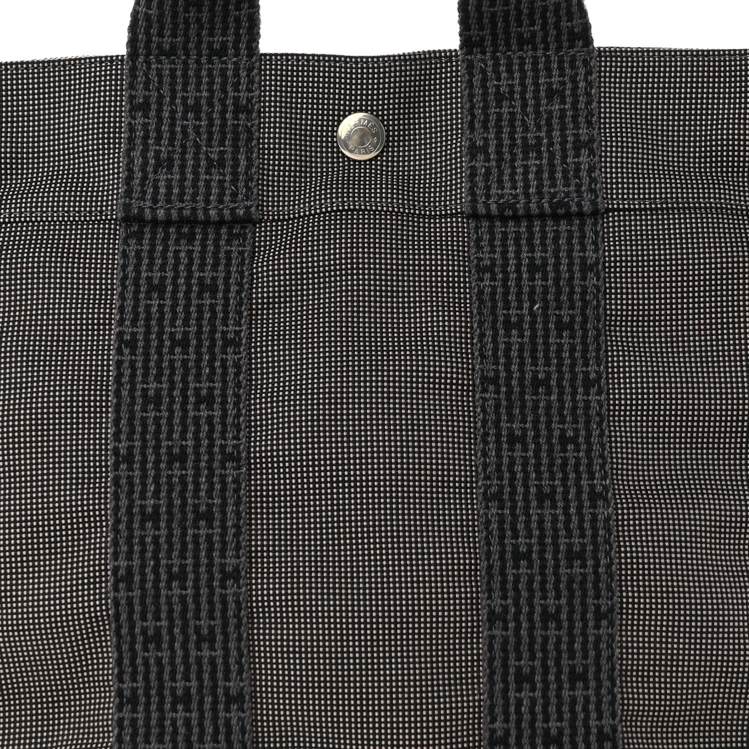 Hermes Canvas Herline PM Tote Grey 7 of 9
