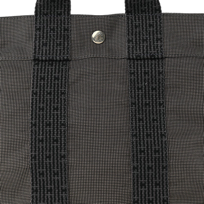 Hermes Canvas Herline PM Tote Grey 7 of 9