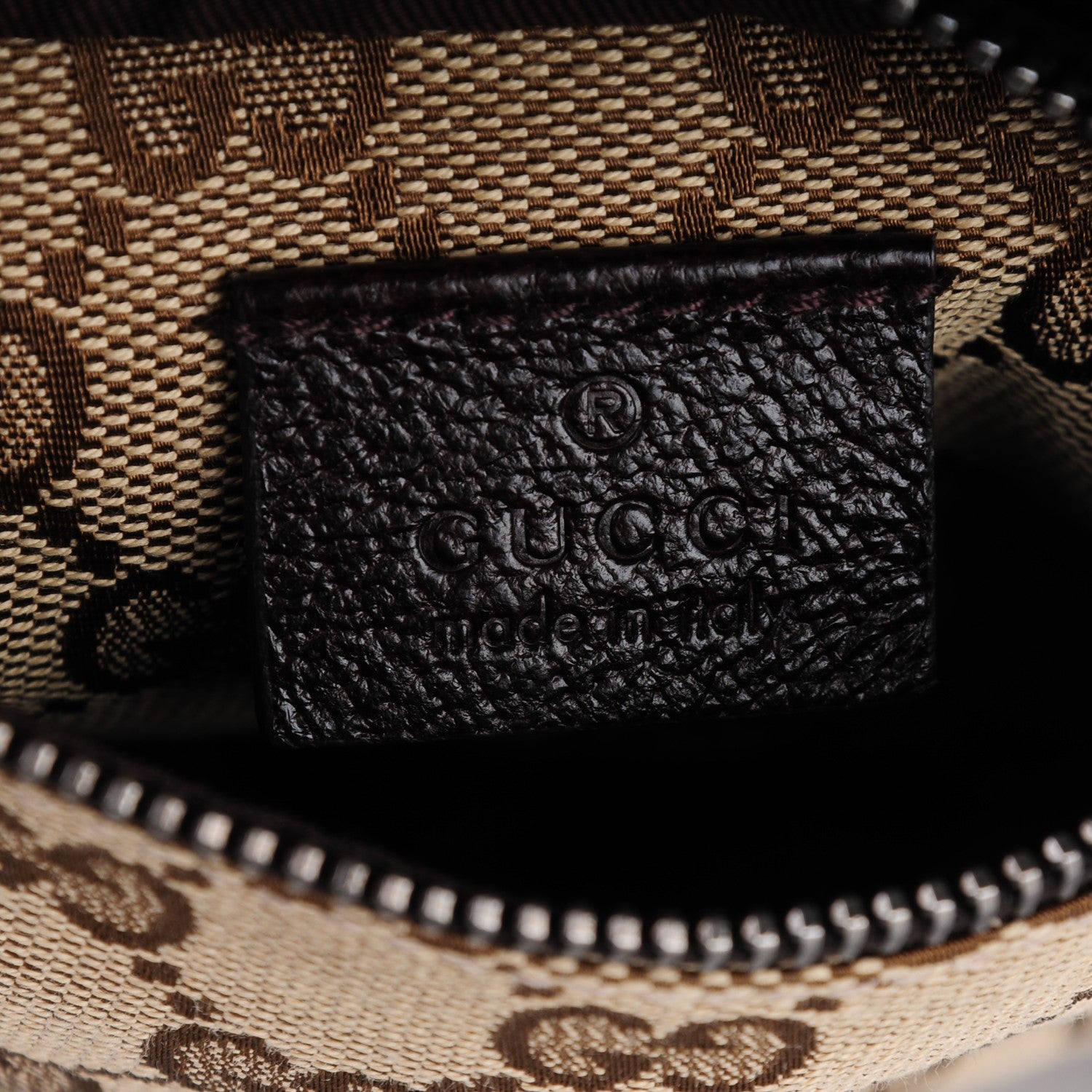 Gucci GG Monogram Double Pocket Belt Bag Dark Brown 6 of 7