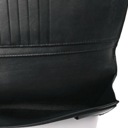 Bottega Veneta Calfskin Maxi Intrecciato Zip Wallet Black 6 of 8