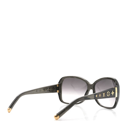 Louis Vuitton Acetate Obsession Round Sunglasses Z1855W Black Glitter 4 of 7