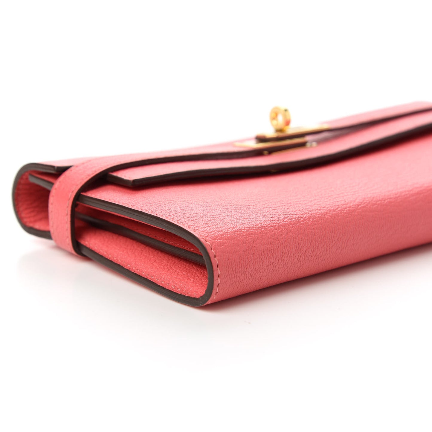 Chevre Mysore Kelly Longue Wallet Rose Lipstick