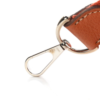 Hermes Toile Taurillon Clemence Shoulder Strap Potiron 5 of 5