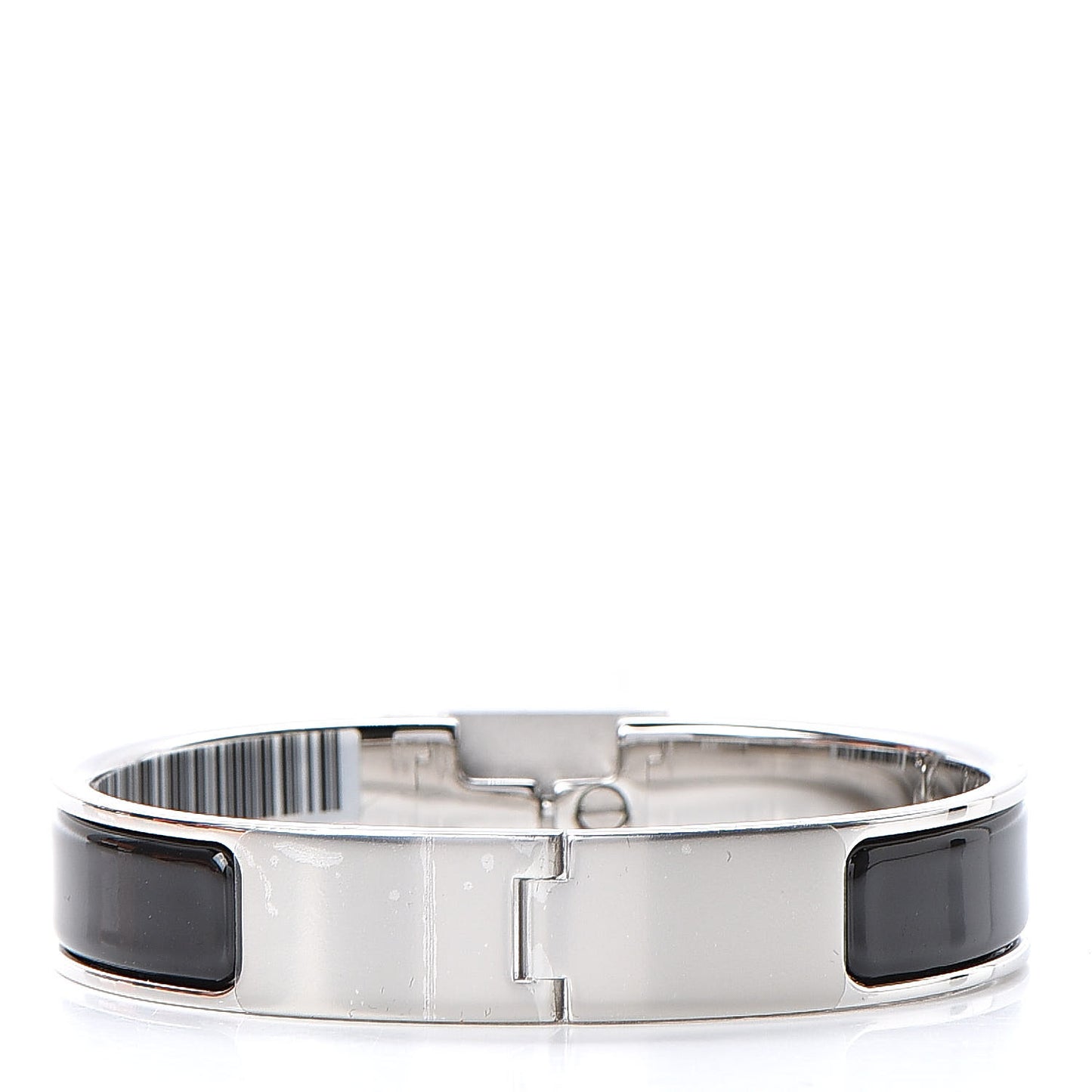Enamel Narrow Clic Cadenas Bracelet PM Black