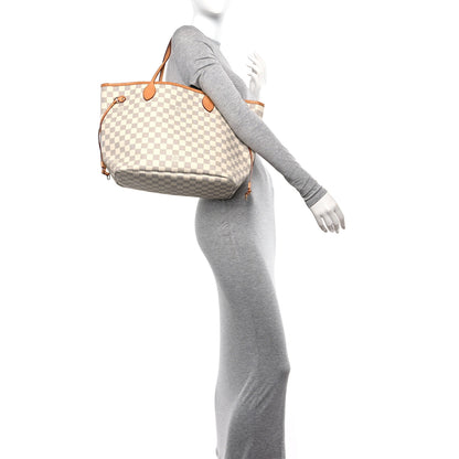 Louis Vuitton Damier Azur Neo Neverfull MM Rose Ballerine 2 of 10