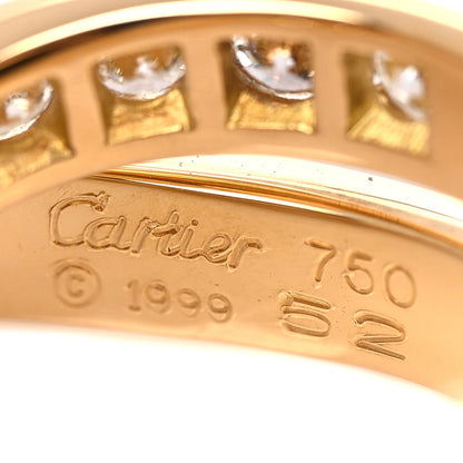 Cartier 18K Yellow Gold Diamond Paris Nouvelle Vague Ring 52 6 4 of 5