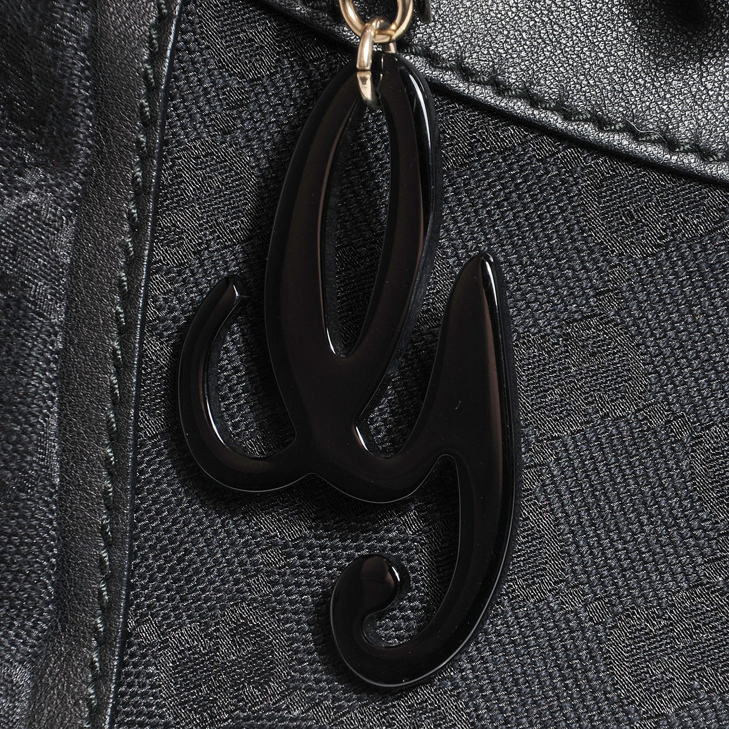 Monogram Large D Ring Hobo Black