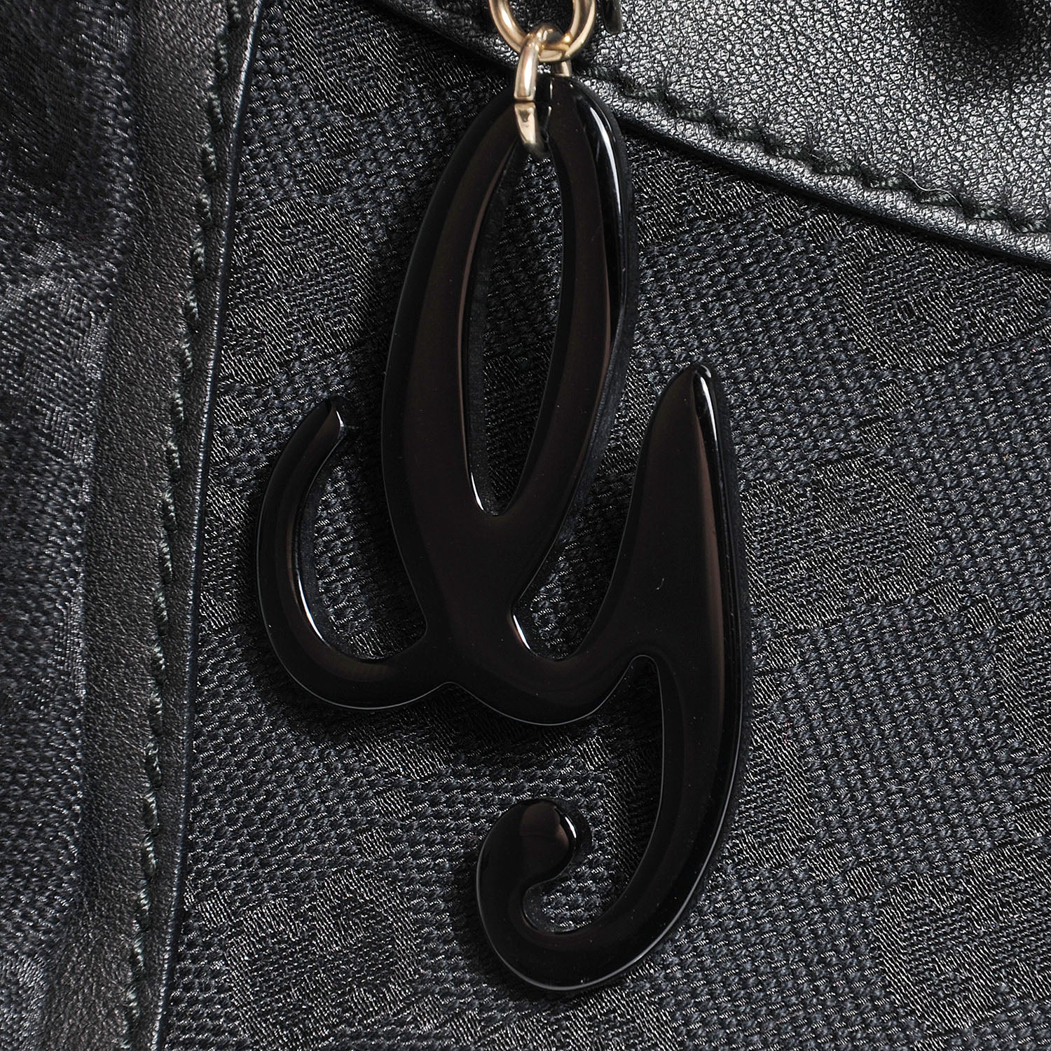 Gucci Monogram Large D Ring Hobo Black 7 of 10