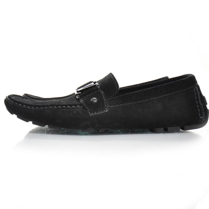 Louis Vuitton Suede Monte Carlo Loafers 8.5 Black 2 of 9