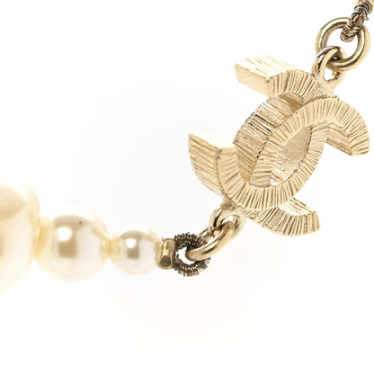 Chanel Irregular Pearl CC Long Necklace Light Gold 6 of 7