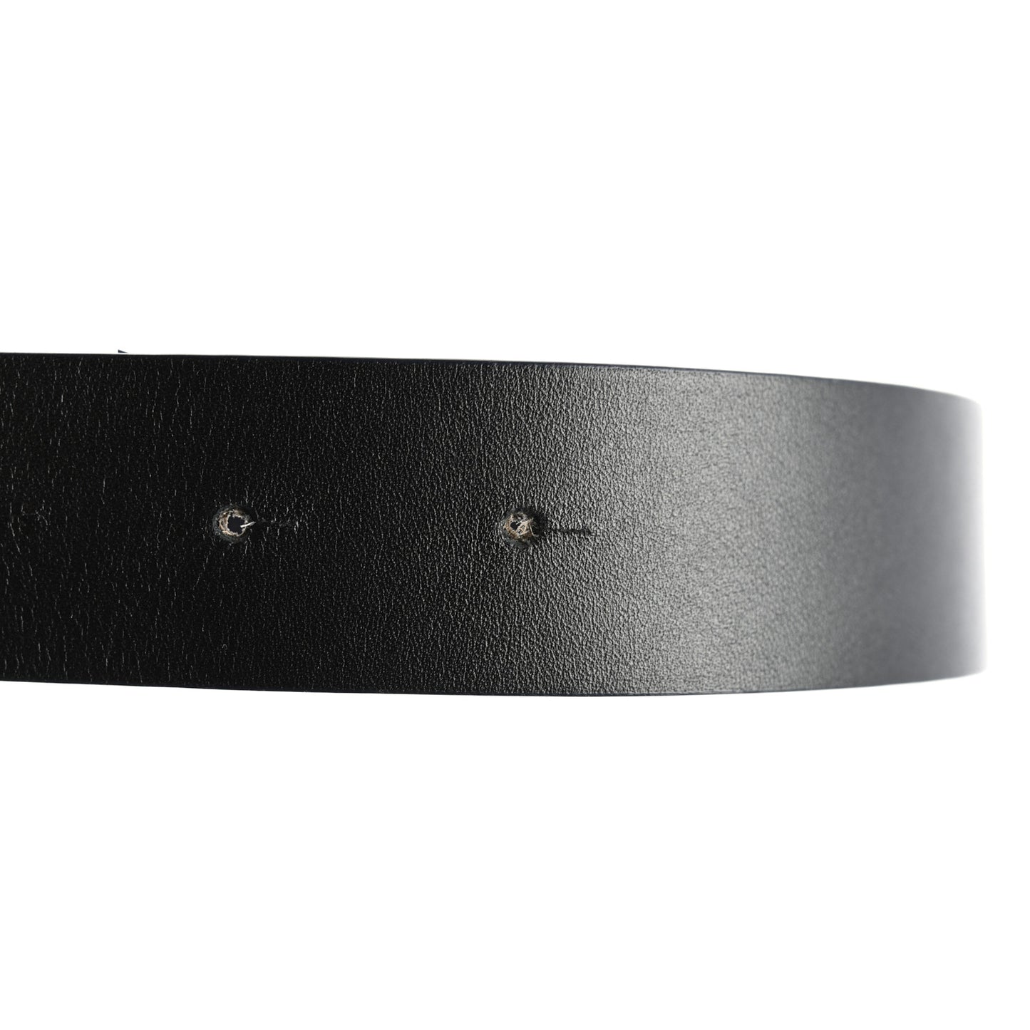 Glazed Calfskin CC Belt 75 30 Navy Blue