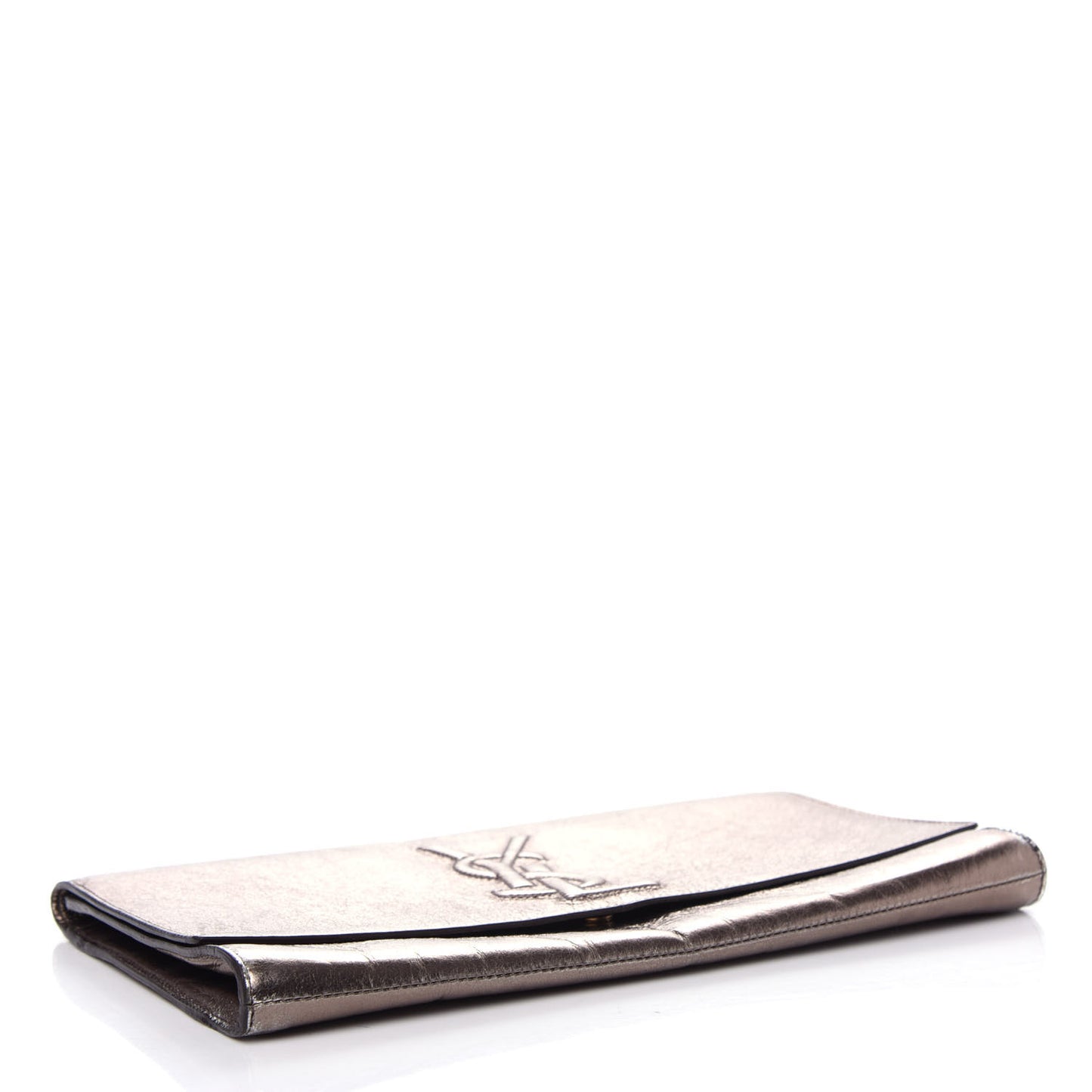 Metallic Calfskin Monogram Large Belle De Jour Clutch Gold