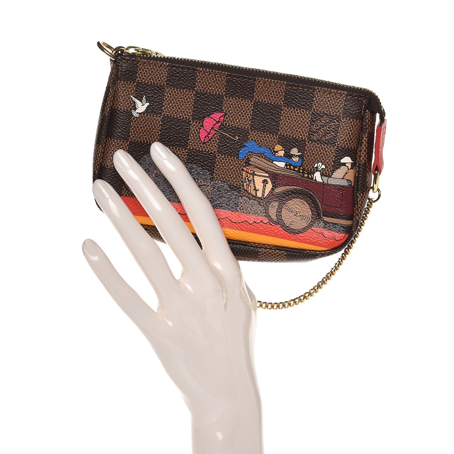 Louis Vuitton Damier Ebene 2015 Christmas Animation Mini Pochette Accessories 2 of 7