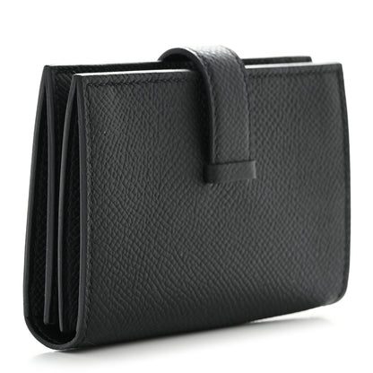 Hermes Epsom Monochrome Bearn Card Holder Wallet Black 3 of 9